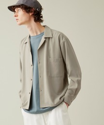 ブライトポプリンリラックスオープンカラーシャツ L/Sとろみシャツ Poplin Open Collar Shirt