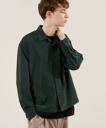 EMMA CLOTHES | ブライトポプリンリラックスオープンカラーシャツ Poplin Open Collar Shirt(シャツ/ブラウス)
