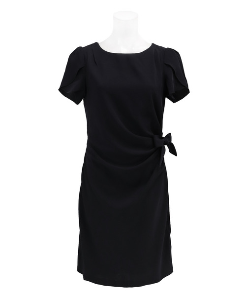 OSYAREVO(オシャレボ)の「ドレープリボン ワンピース(ドレス・レディース・ベージュ/ブラック/ネイビー/ピンク・MEDIUM/X-LARGE/XX-LARGE/LARGE/SMALL)」の15枚目の写真