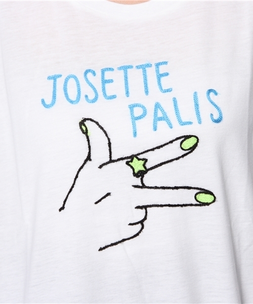 CIAOPANIC（チャオパニック）の「【Ciaopanic】刺繍ハンドTee（Tシャツ/カットソー・レディース・ホワイト/ネイビー・FREE）」の8枚目の写真