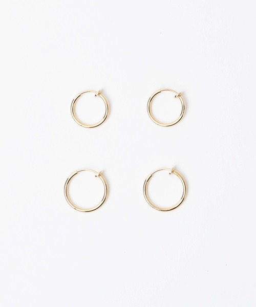 WEGO（ウィゴー）の「WEGO/【4点セット】フープイヤリング（イヤリング・メンズ・シルバー/ゴールド・FREE）」の2枚目の写真