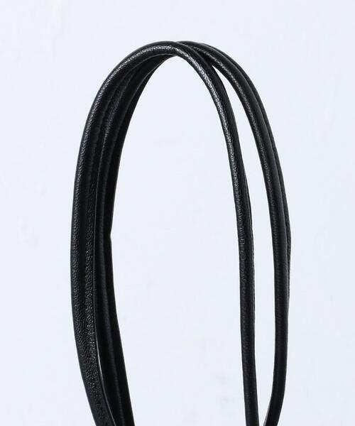 JAMIRAY（ジャミレイ）の「＜JAMIRAY（ジャミレイ）＞LTH/LIN ドローストリング バッグ（ハンドバッグ・レディース・ブラック/ホワイト・FREE）」の8枚目の写真