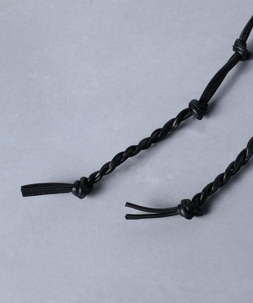 JAMIRAY（ジャミレイ）の「＜JAMIRAY（ジャミレイ）＞LTH/LIN ドローストリング バッグ（ハンドバッグ・レディース・ブラック/ホワイト・FREE）」の7枚目の写真