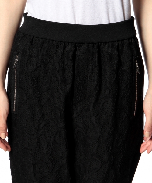 ASTRAET（アストラット）の「ASTRAET(アストラット) ジャカードスソリブパンツ◆（その他パンツ・レディース・ブラック・1/0/2）」の2枚目の写真