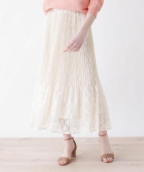 セール M L 消しプリーツフラワーチュールレーススカート スカート Dreskip ドレスキップ のファッション通販 Zozotown
