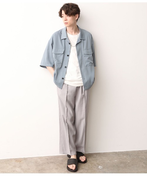 JUNRED（ジュンレッド）の「オープンカラーWポケットブルゾン（ブルゾン・メンズ・ブラック/ブルー・M/L）」の5枚目の写真