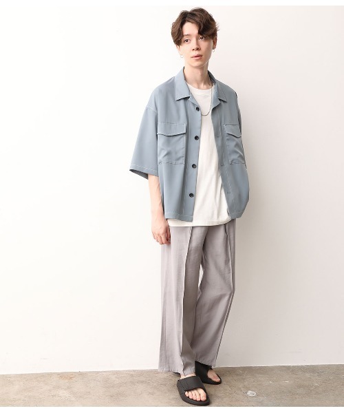 JUNRED（ジュンレッド）の「オープンカラーWポケットブルゾン（ブルゾン・メンズ・ブラック/ブルー・M/L）」の6枚目の写真