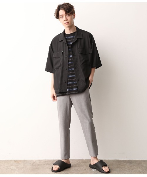 JUNRED（ジュンレッド）の「オープンカラーWポケットブルゾン（ブルゾン・メンズ・ブラック/ブルー・M/L）」の11枚目の写真