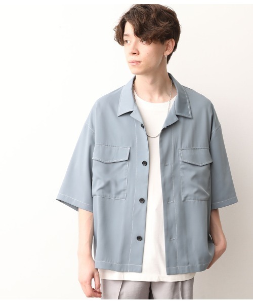 JUNRED（ジュンレッド）の「オープンカラーWポケットブルゾン（ブルゾン・メンズ・ブラック/ブルー・M/L）」の13枚目の写真