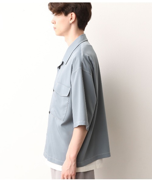 JUNRED（ジュンレッド）の「オープンカラーWポケットブルゾン（ブルゾン・メンズ・ブラック/ブルー・M/L）」の14枚目の写真