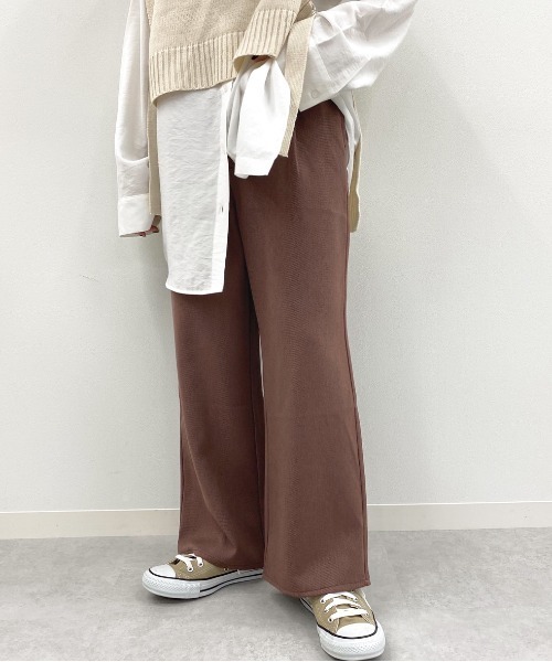 apres jour mignon(アプレジュールミニョン)の「タック入りストレートパンツ【ZOZOTOWN限定アイテム】(その他パンツ・レディース・ダークブラウン/ベージュ/モカ・フリー)」の10枚目の写真