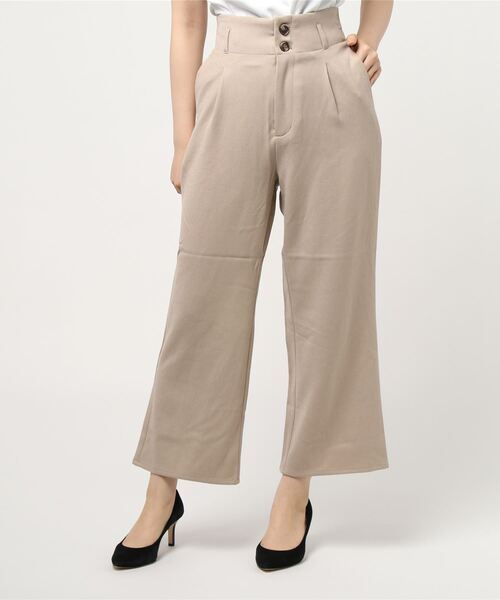 apres jour mignon(アプレジュールミニョン)の「タック入りストレートパンツ【ZOZOTOWN限定アイテム】(その他パンツ・レディース・ダークブラウン/ベージュ/モカ・フリー)」の21枚目の写真