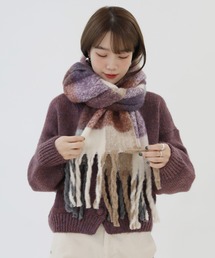 レディースのマフラー パープル 紫色系 チェック柄 ファッション通販 Zozotown