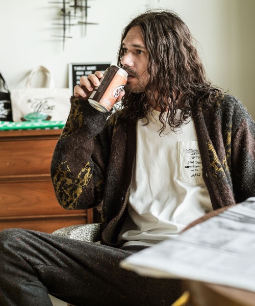 glamb（グラム）の「Crazy argyle knit / クレイジーアーガイルニット（ニット/セーター・メンズ・イエロー/レッド/ブラック・M/S/L）」の2枚目の写真