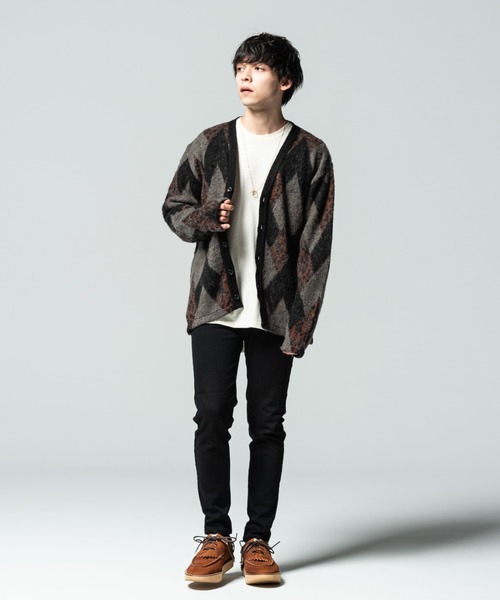 glamb（グラム）の「Crazy argyle knit / クレイジーアーガイルニット（ニット/セーター・メンズ・イエロー/レッド/ブラック・M/S/L）」の13枚目の写真