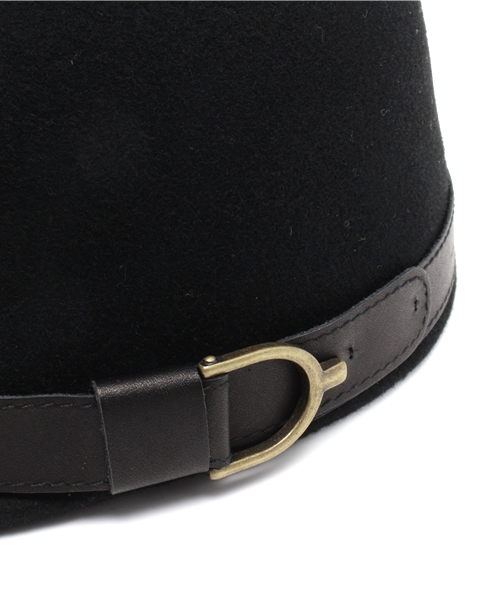 NANO universe（ナノユニバース）の「SORBATTI/ベルト付ウールキャップ（キャップ・レディース・ブラック・58）」の5枚目の写真