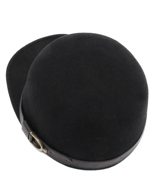 NANO universe（ナノユニバース）の「SORBATTI/ベルト付ウールキャップ（キャップ・レディース・ブラック・58）」の6枚目の写真