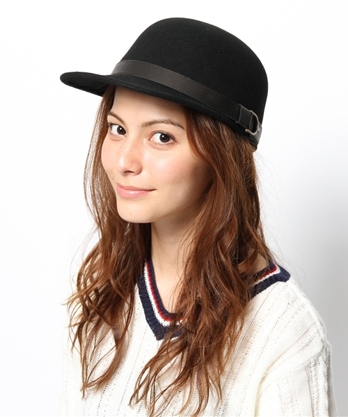 NANO universe（ナノユニバース）の「SORBATTI/ベルト付ウールキャップ（キャップ・レディース・ブラック・58）」の9枚目の写真