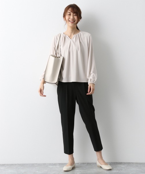 GLOBAL WORK(グローバルワーク)の「ウツクシルエットテーパードパンツ/917023(その他パンツ・レディース・ライトグリーン/アイボリー/グレー系その他/ブラック/ベージュ/ネイビー/ライトブルー/ピンク/ブラウン/グレー/ベージュ系その他/グレー系その他5・SMALL/MEDIUM/LARGE/X-LARGE/XX-LARGE/X-SMALL)」の16枚目の写真