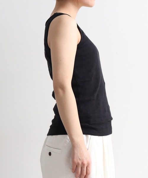 bulle de savon（ビュルデサボン）の「テレコドット　ノースリーブプルオーバー（タンクトップ・レディース・ホワイト/ブラック・FREE）」の7枚目の写真