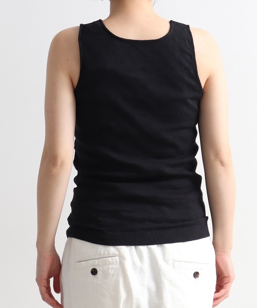 bulle de savon（ビュルデサボン）の「テレコドット　ノースリーブプルオーバー（タンクトップ・レディース・ホワイト/ブラック・FREE）」の8枚目の写真