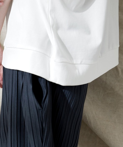 EMMA CLOTHES（エマクローズ）の「シルケットライク天竺 スーパービッグシルエットS/Sリブカットソー 無地T トップス  Tシャツ  リンガー MERCERIZATION COTTON BIG SILHOUETTE LIB SS TEE - EMMA CLOTHES  -（Tシャツ/カットソー・メンズ・ホワイト/ブラック/グレー系その他/ブルー系その他/パープル系その他/ライトベージュ/グレー系その他2/ブルー系その他2/ブラック系その他/ホワイト系その他/ベージュ系その他・M/L）」の16枚目の写真