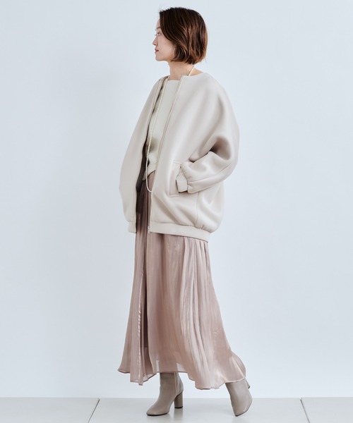 DouDou(ドゥドゥ)の「カノコダンボールショートブルゾン(ブルゾン・レディース・グレイッシュベージュ/カーキ・FREE)」の10枚目の写真