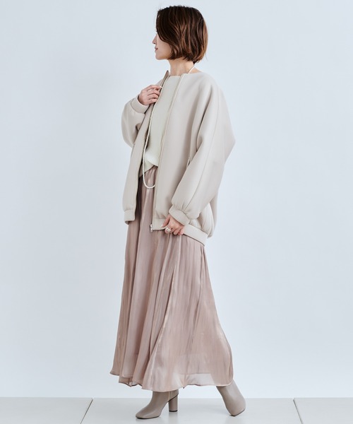 DouDou(ドゥドゥ)の「カノコダンボールショートブルゾン(ブルゾン・レディース・グレイッシュベージュ/カーキ・FREE)」の12枚目の写真