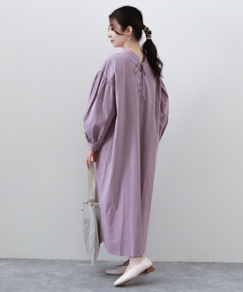 archives（アルシーヴ）の「２ＷＡＹレースＵＰシャツワンピース（ワンピース・レディース・オフホワイト/ベージュ/グリーン/ラベンダー・MEDIUM）」の4枚目の写真