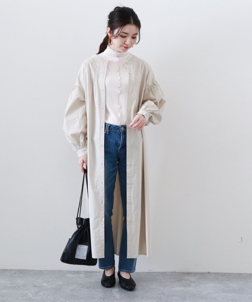 archives（アルシーヴ）の「２ＷＡＹレースＵＰシャツワンピース（ワンピース・レディース・オフホワイト/ベージュ/グリーン/ラベンダー・MEDIUM）」の22枚目の写真