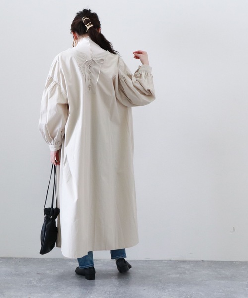 archives（アルシーヴ）の「２ＷＡＹレースＵＰシャツワンピース（ワンピース・レディース・オフホワイト/ベージュ/グリーン/ラベンダー・MEDIUM）」の20枚目の写真