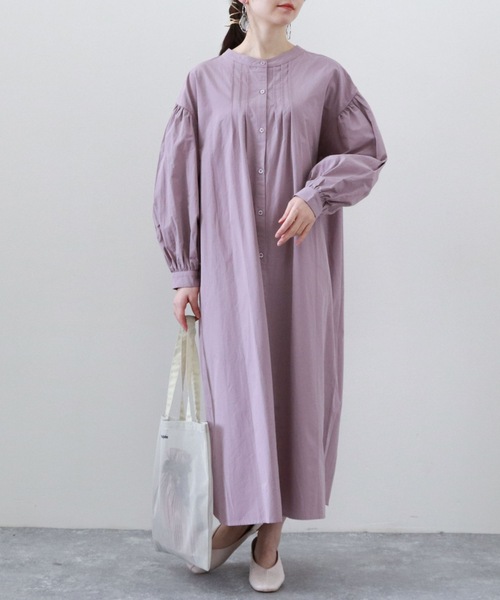 archives（アルシーヴ）の「２ＷＡＹレースＵＰシャツワンピース（ワンピース・レディース・オフホワイト/ベージュ/グリーン/ラベンダー・MEDIUM）」の14枚目の写真