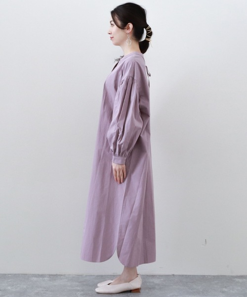 archives（アルシーヴ）の「２ＷＡＹレースＵＰシャツワンピース（ワンピース・レディース・オフホワイト/ベージュ/グリーン/ラベンダー・MEDIUM）」の13枚目の写真