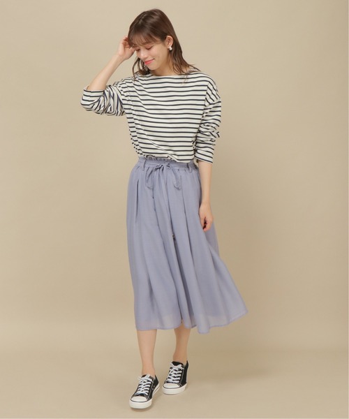 ikka（イッカ）の「USAコットン長袖T（Tシャツ/カットソー・レディース・ブラック/グレー/キャメル/ネイビー・M/L）」の11枚目の写真
