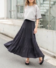 RASVOA | レイヤード風半袖ティアードワンピース(ワンピース)