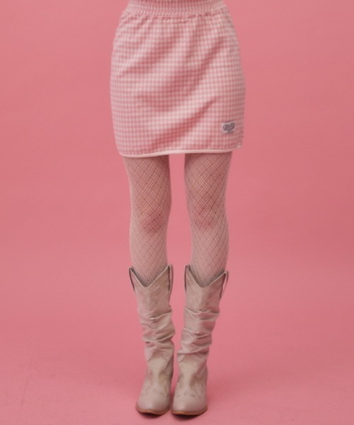 LUVISTRUE(ラヴイズトゥルー)の「『LUV IS TRUE/ラブ イズ トゥルー』GR CHECK SKIRT /チェック柄 ミニスカート(スカート・レディース・ネイビー/ピンク・FREE)」の3枚目の写真