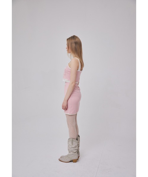 LUVISTRUE(ラヴイズトゥルー)の「『LUV IS TRUE/ラブ イズ トゥルー』GR CHECK SKIRT /チェック柄 ミニスカート(スカート・レディース・ネイビー/ピンク・FREE)」の12枚目の写真