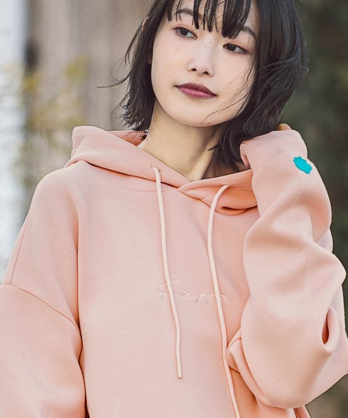 Kappa（カッパ）の「直営店・WEB限定 Kappa(カッパ)ポンチプルオーバーパーカー（パーカー・メンズ・ブラック/ホワイト/ピンク・M/L/S）」の4枚目の写真