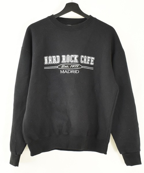 Hard ヴィンテージ古着 Rock トップス Vintage ヴィンテージ のファッション ハードロックカフェ ハードロックカフェ スウェット スウェット ヴィンテージ古着 Cafe 文字刺繍 本物保証 スウェット