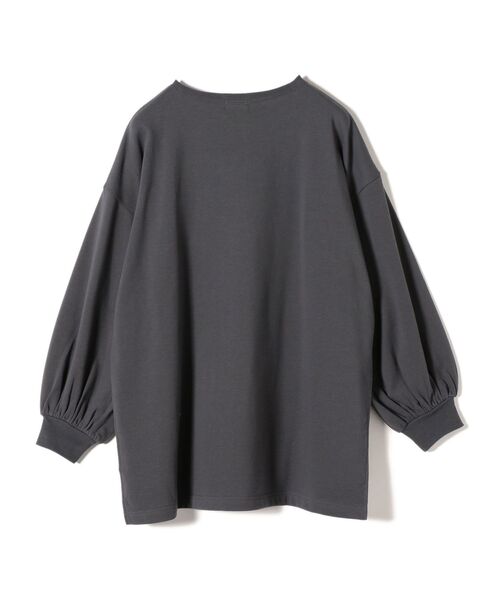 SHIPS(シップス)の「ボリュームスリーブ ビック裏毛プルオーバー(Tシャツ/カットソー・レディース・ダークグレー/ライトグリーン/ホワイト・ONE SIZE)」の9枚目の写真