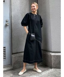 Ungrid | 【10周年限定】オーガニックコットンスリーブボリュームデニムワンピース(ワンピース)