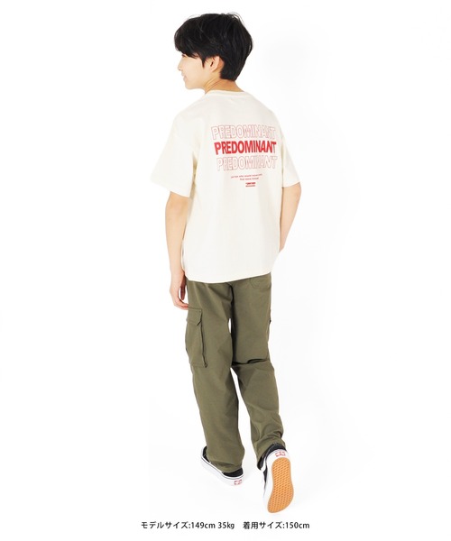 GLAZOS（グラソス）の「OE天竺・抗菌防臭加工ドロップショルダーバックロゴ袖ポケット半袖Tシャツ（Tシャツ/カットソー・キッズ・ブラック/ライトブルー/アイボリー・140cm/170cm/130cm/160cm/150cm）」の5枚目の写真