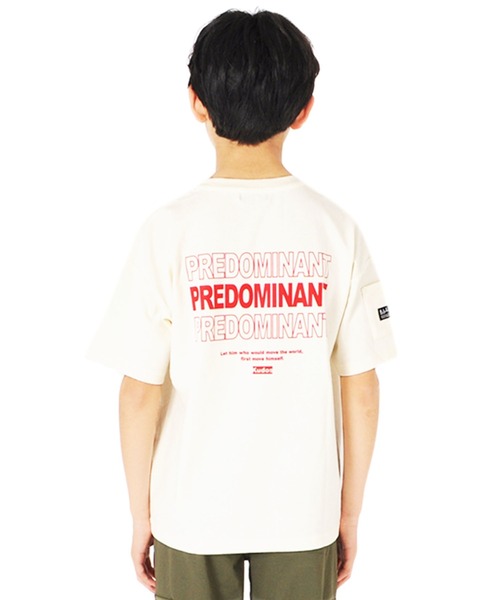 GLAZOS（グラソス）の「OE天竺・抗菌防臭加工ドロップショルダーバックロゴ袖ポケット半袖Tシャツ（Tシャツ/カットソー・キッズ・ブラック/ライトブルー/アイボリー・140cm/170cm/130cm/160cm/150cm）」の13枚目の写真