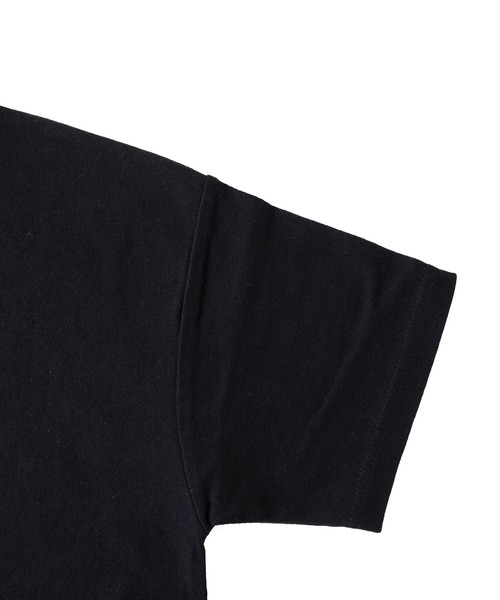 GLAZOS（グラソス）の「OE天竺・抗菌防臭加工ドロップショルダーバックロゴ袖ポケット半袖Tシャツ（Tシャツ/カットソー・キッズ・ブラック/ライトブルー/アイボリー・140cm/170cm/130cm/160cm/150cm）」の4枚目の写真