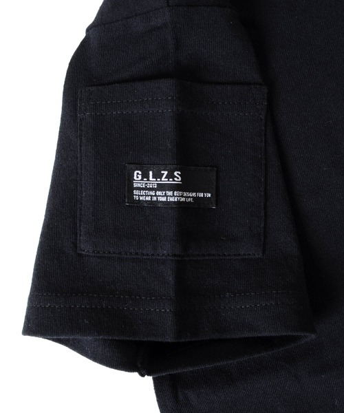 GLAZOS（グラソス）の「OE天竺・抗菌防臭加工ドロップショルダーバックロゴ袖ポケット半袖Tシャツ（Tシャツ/カットソー・キッズ・ブラック/ライトブルー/アイボリー・140cm/170cm/130cm/160cm/150cm）」の12枚目の写真