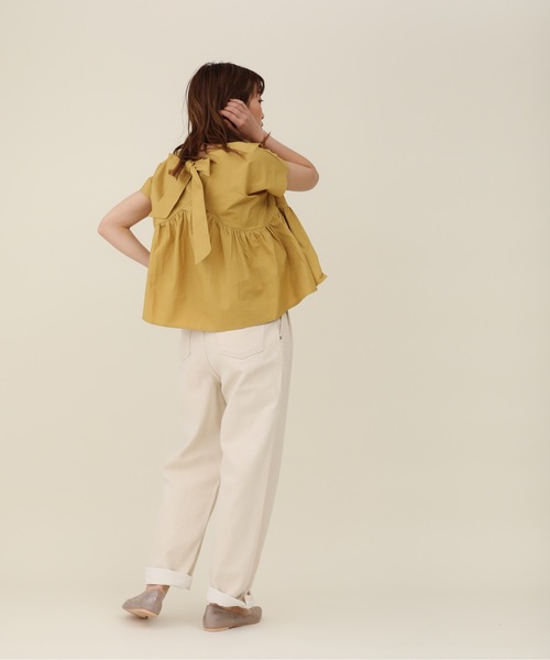 sakishimatokyo(サキシマトーキョー)の「キリカエデザイントップス / リボン(シャツ/ブラウス・レディース・ホワイト/イエロー/ブラック・FREE)」の4枚目の写真