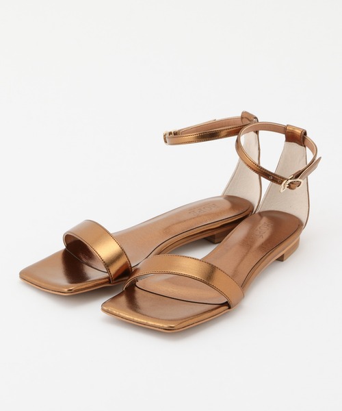 ROPE'（ロペ）の「スクエアフラットサンダル（サンダル・レディース・シルバー/その他1・37.5/36.5/35.5）」の2枚目の写真