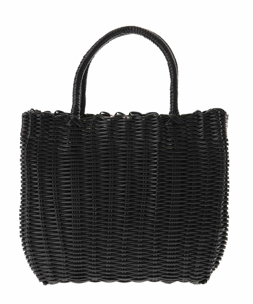 a.v.v（アーヴェヴェ）の「キンチャク付きカゴバッグ（かごバッグ・レディース・オレンジ系その他/ブラック・38）」の3枚目の写真