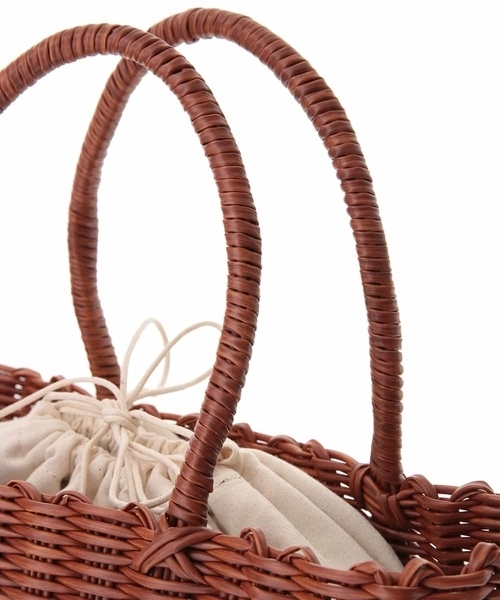 a.v.v（アーヴェヴェ）の「キンチャク付きカゴバッグ（かごバッグ・レディース・オレンジ系その他/ブラック・38）」の8枚目の写真