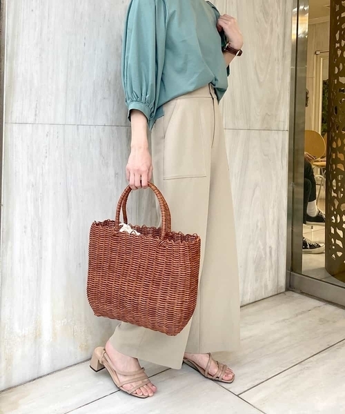 a.v.v（アーヴェヴェ）の「キンチャク付きカゴバッグ（かごバッグ・レディース・オレンジ系その他/ブラック・38）」の14枚目の写真